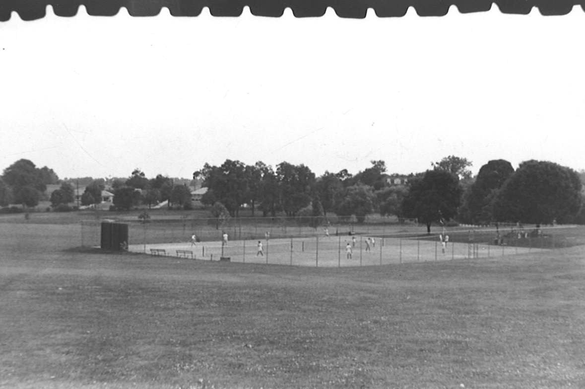 tennis court from far old