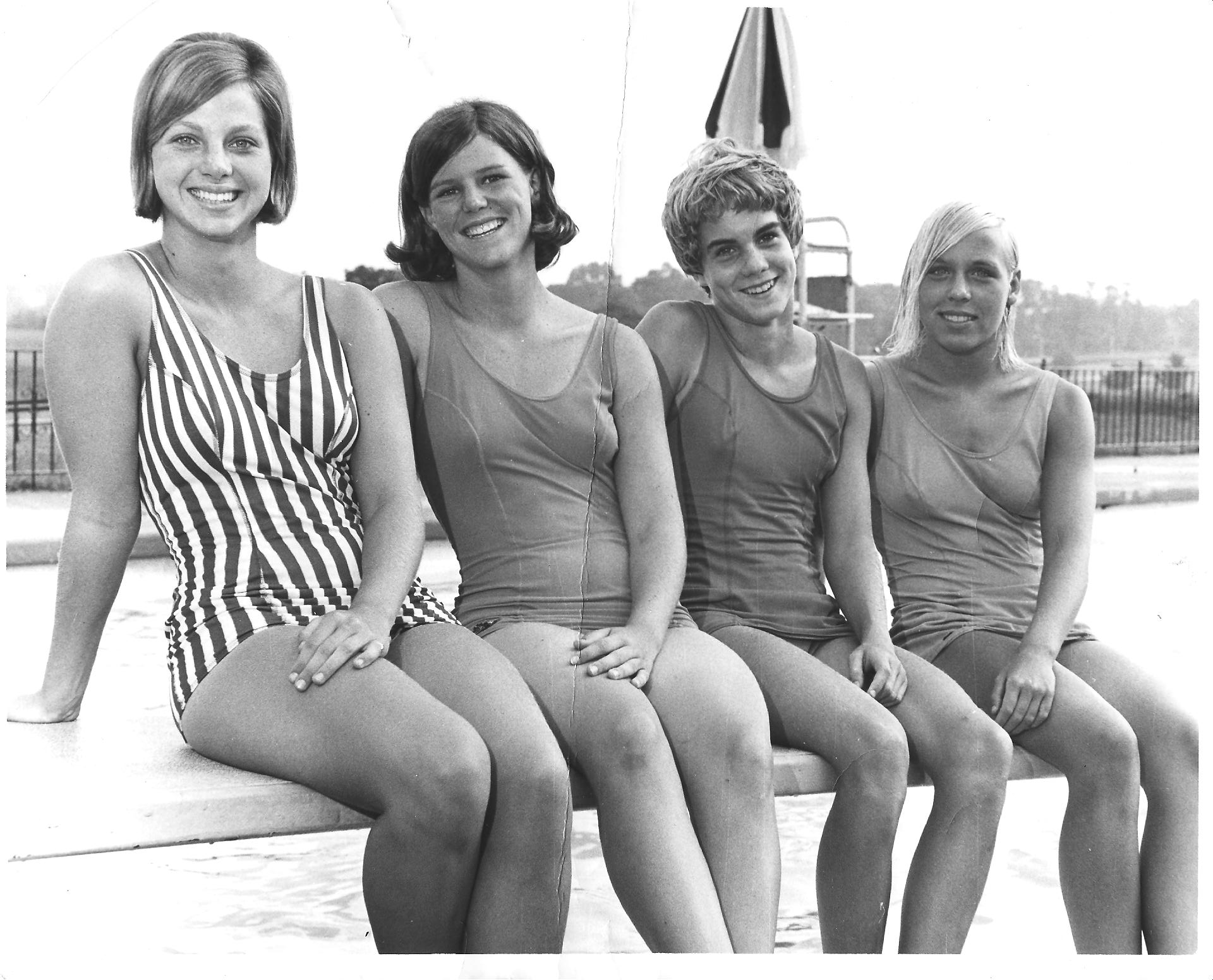 1967 girls on diving board